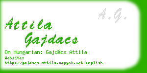 attila gajdacs business card